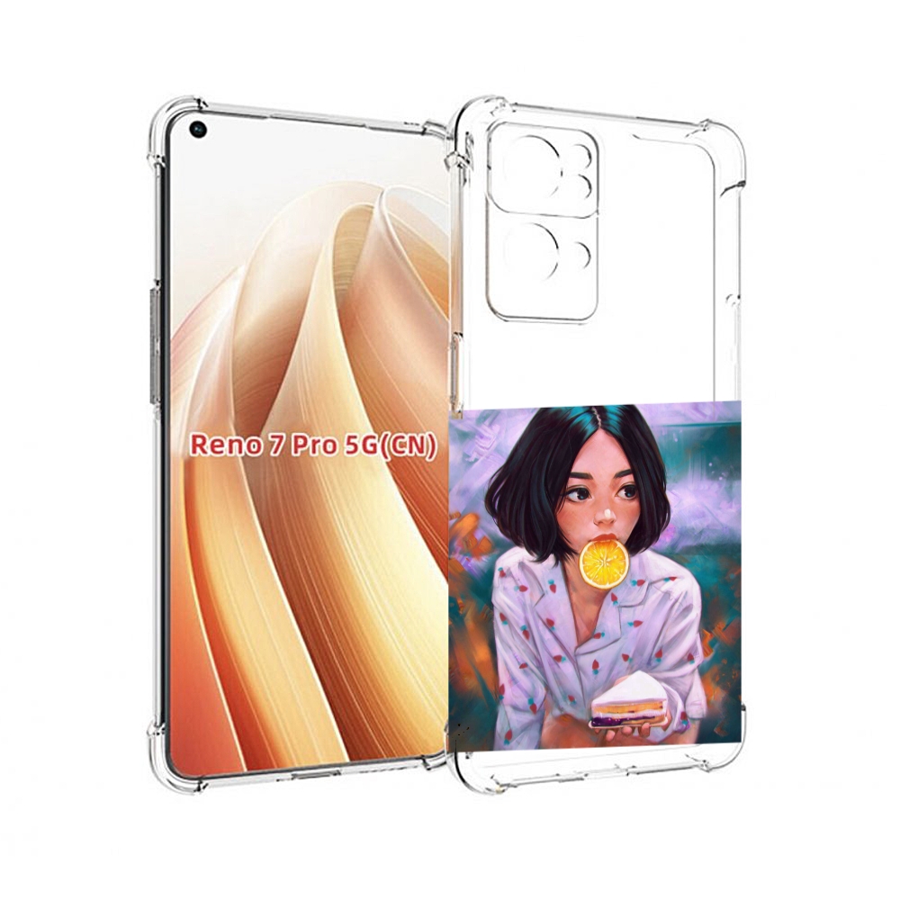

Чехол MyPads девушка-с-чизкейком женский для OPPO Reno7 Pro 5G, Прозрачный, Tocco