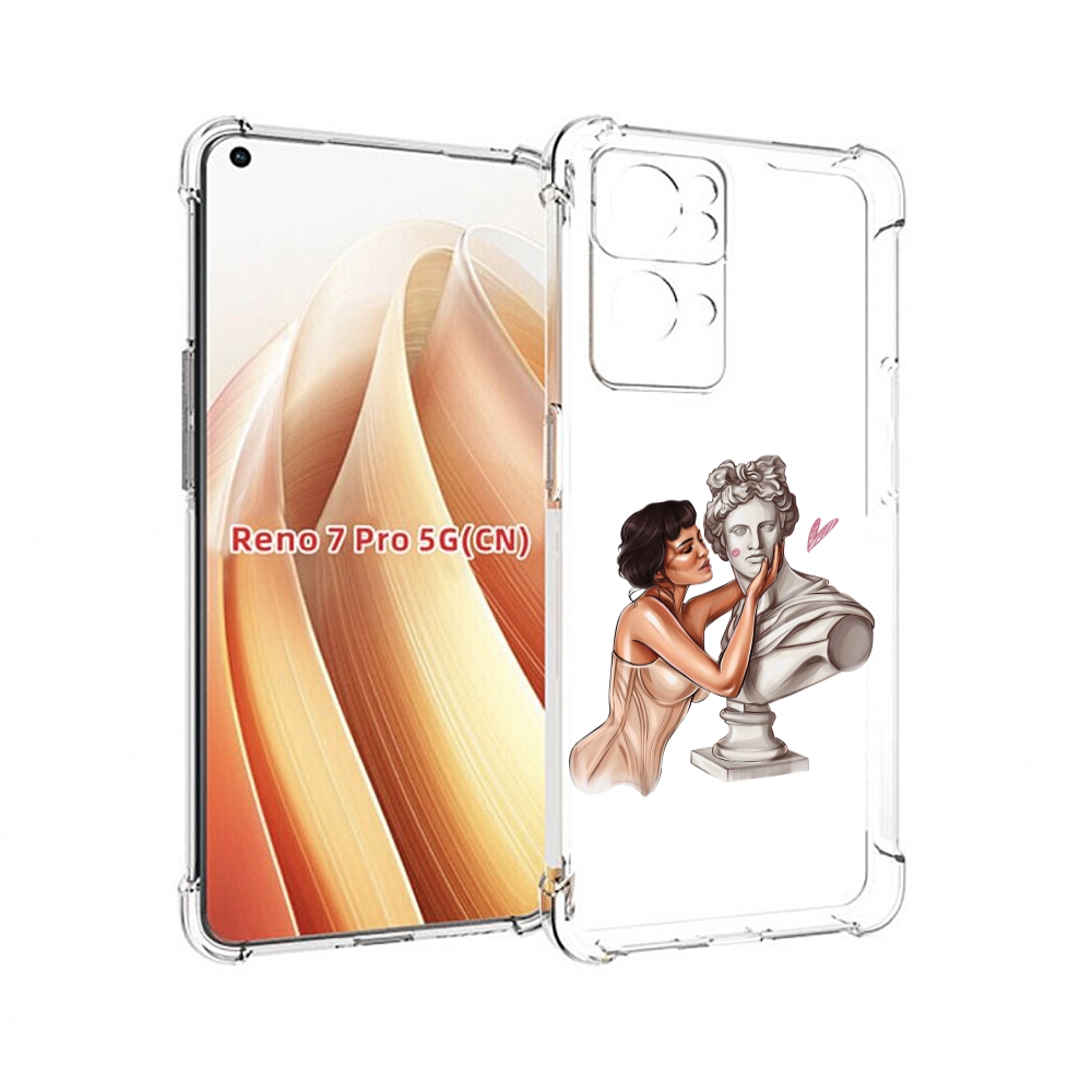 

Чехол MyPads девушка-со-статуей женский для OPPO Reno7 Pro 5G, Прозрачный, Tocco