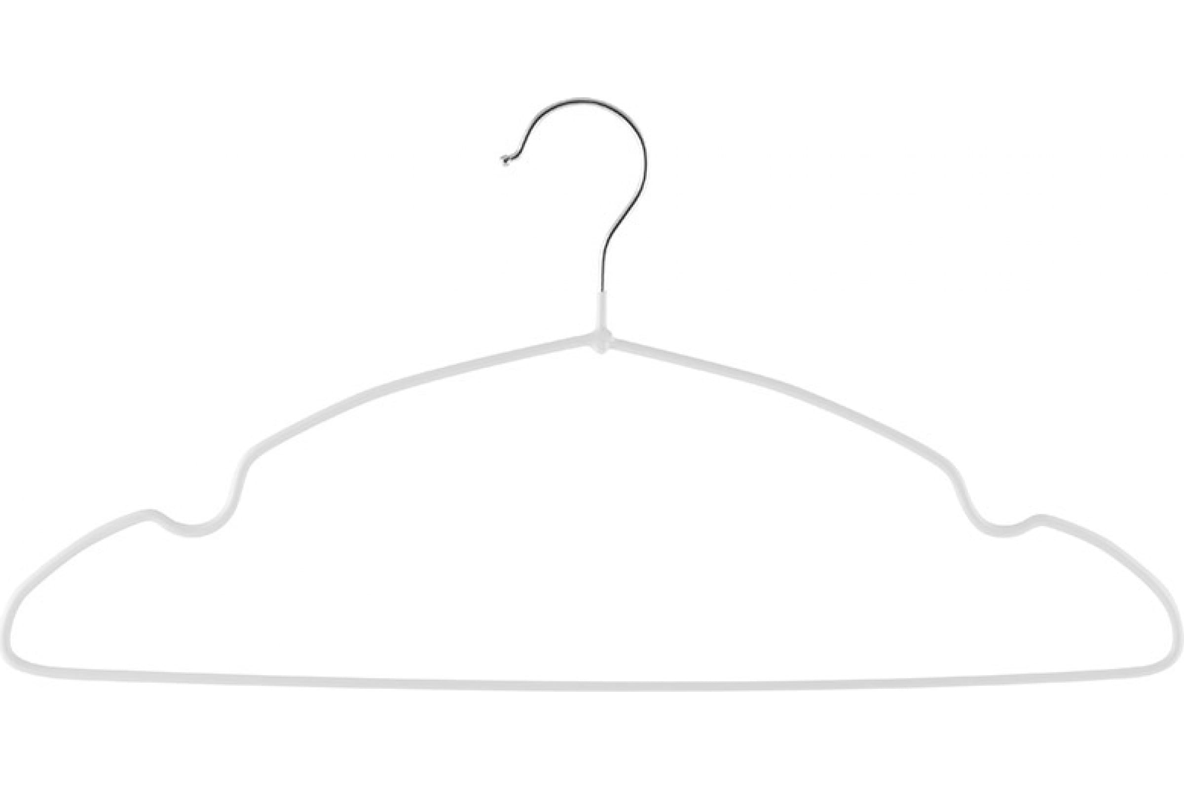 Набор вешалок с ПВХ покрытием, 5 шт. цвет - белый