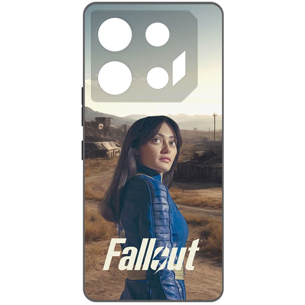 

Чехол-накладка Krutoff Soft Case Фоллаут (Fallout) - Люси в пустошах для INFINIX GT 10 Pro, Черный