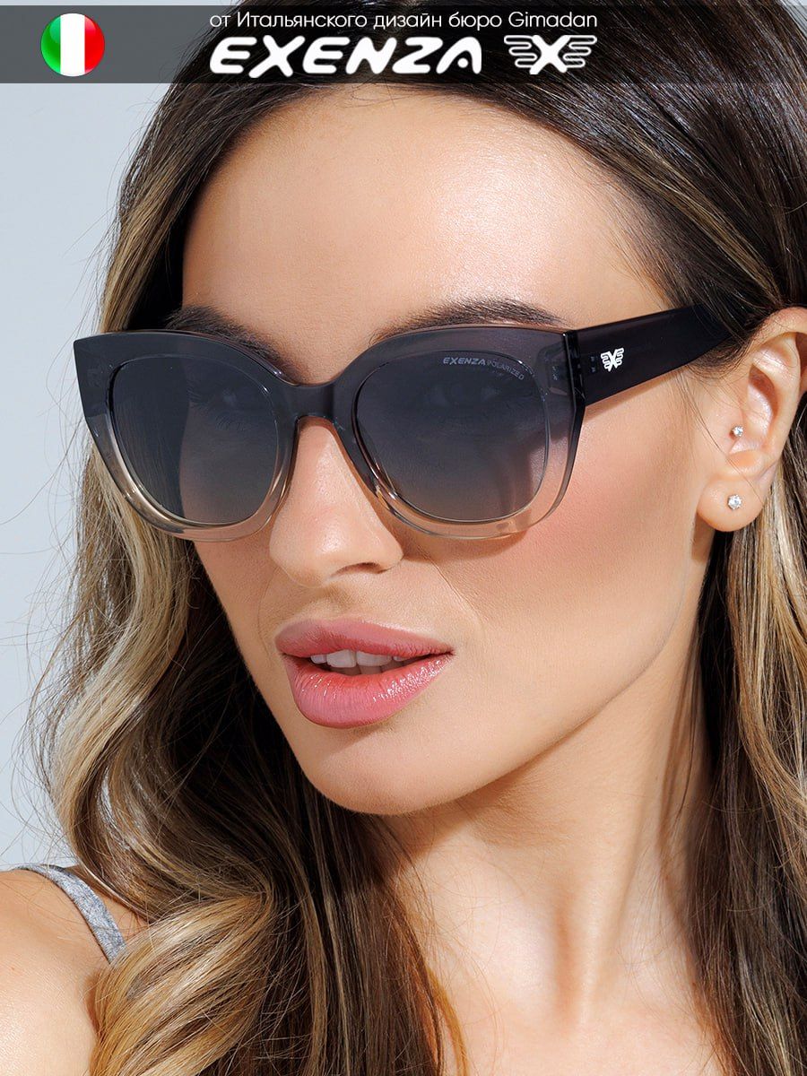 Солнцезащитные очки женские Exenza Ella P03 синие/прозрачные