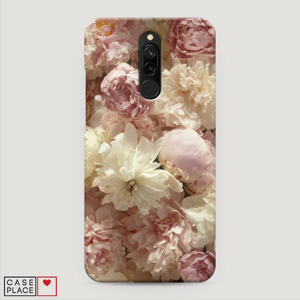 

Пластиковый чехол "Пионы светлые" на Xiaomi Redmi 8, 37120-6