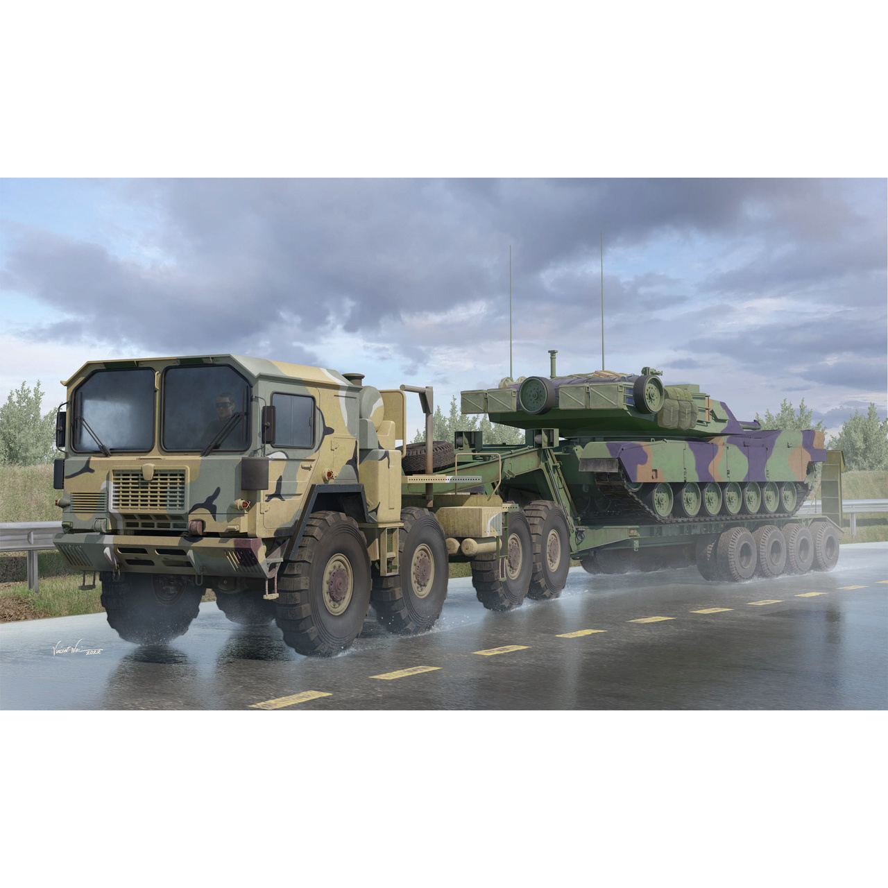 Сборная модель I Love Kit Грузовик M1014 с полуприцепом M747 63529