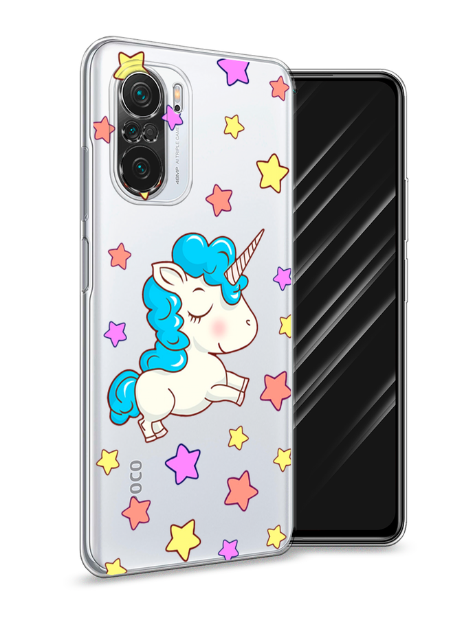 

Чехол Awog на Poco F3/Redmi K40/Mi 11i "Звездный единорог", Разноцветный, 312650-2