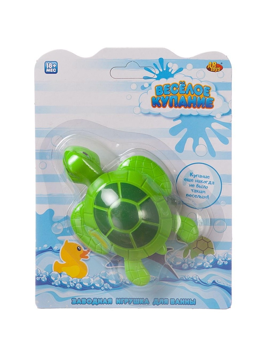 

Игрушка для ванной заводная Abtoys Веселое купание Черепашка, Зеленый