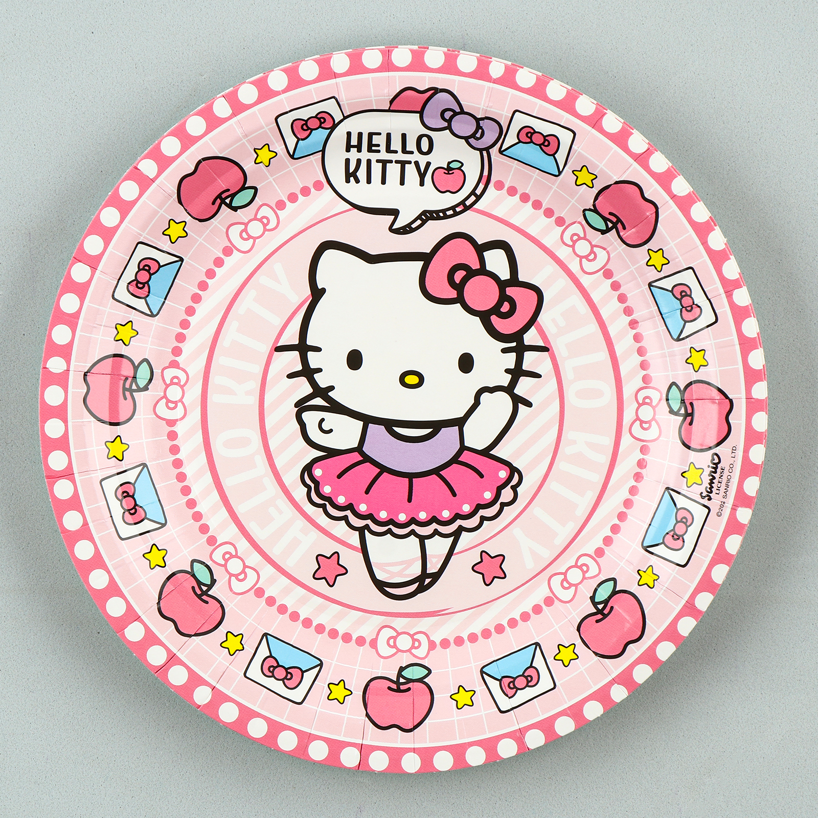 

Набор бумажных тарелок, Hello Kitty, d=18 см, 6 шт, Розовый