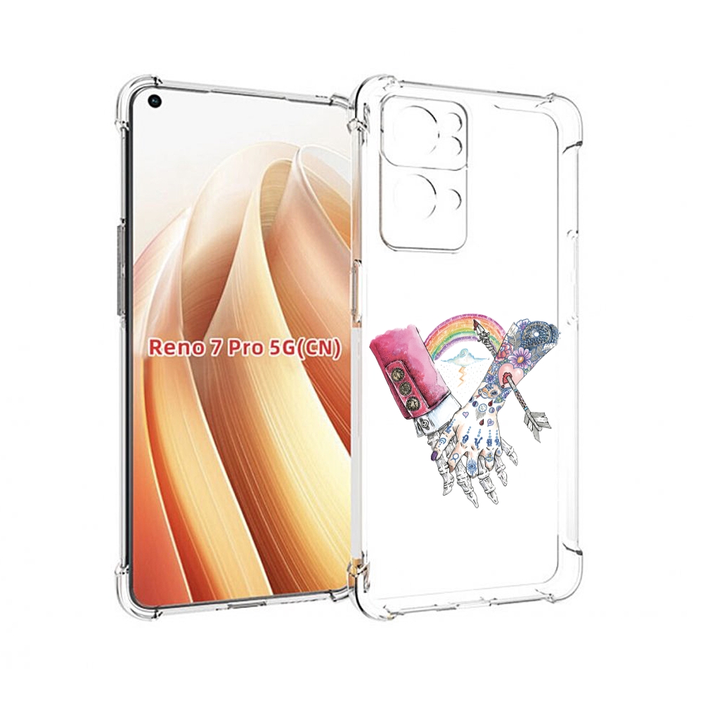 

Чехол MyPads абстракция руки в татуировках для OPPO Reno7 Pro 5G, Прозрачный, Tocco