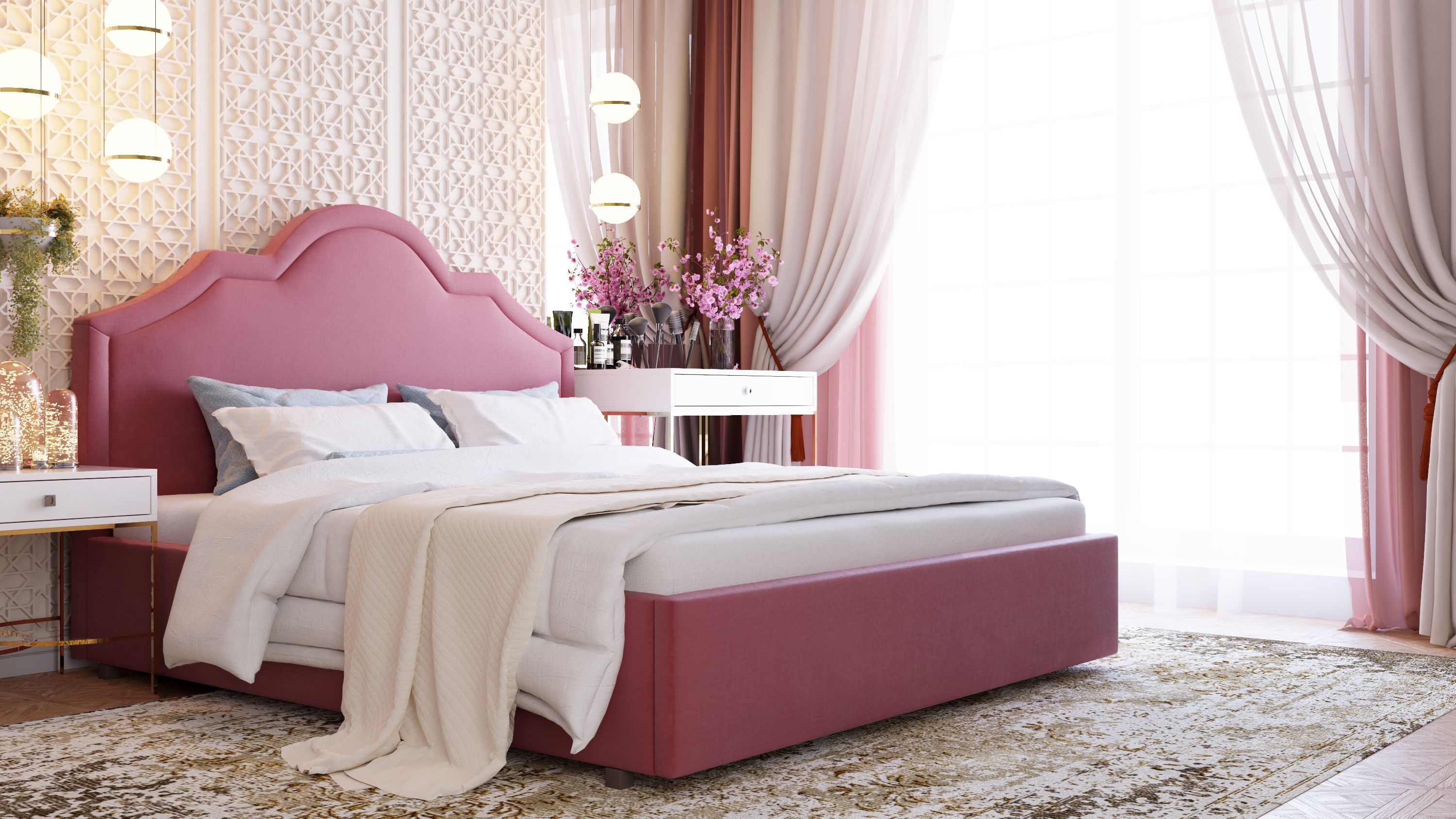 

Кровать COSTA CST_Ирис CST_Ирис_13_140*200, Розовый, CST_Ирис