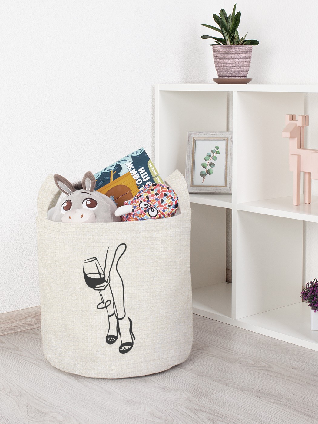 

Корзина для игрушек JoyArty 35x35 см toba_385288_S, Бежевый