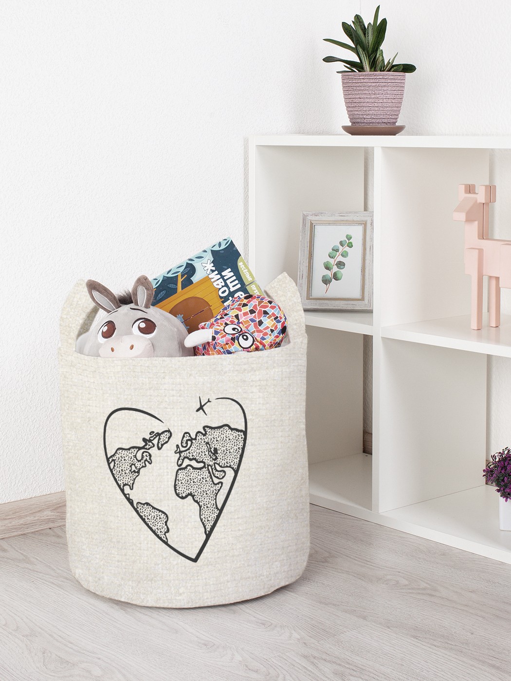 

Корзина для игрушек JoyArty 35x35 см toba_385281_S, Бежевый