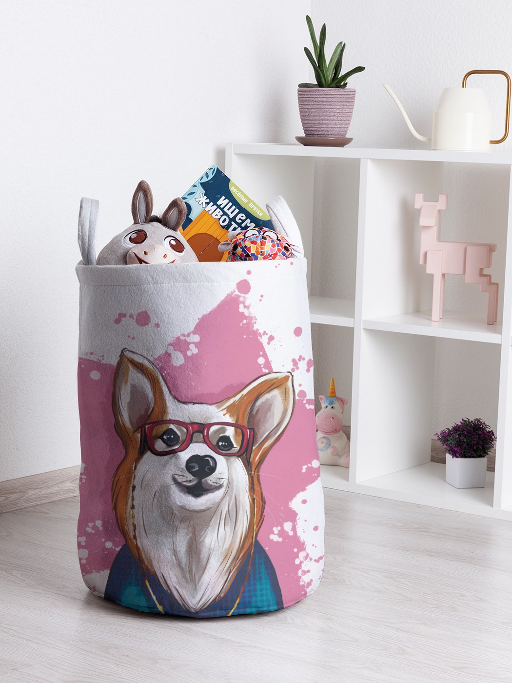 

Корзина для игрушек JoyArty 35x50 см toba_385294_M, Розовый