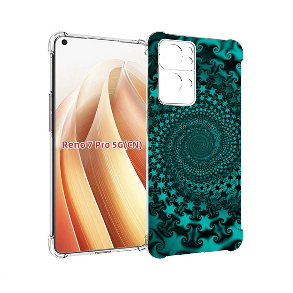 

Чехол MyPads зеленый-гипноз для OPPO Reno7 Pro 5G, Прозрачный, Tocco