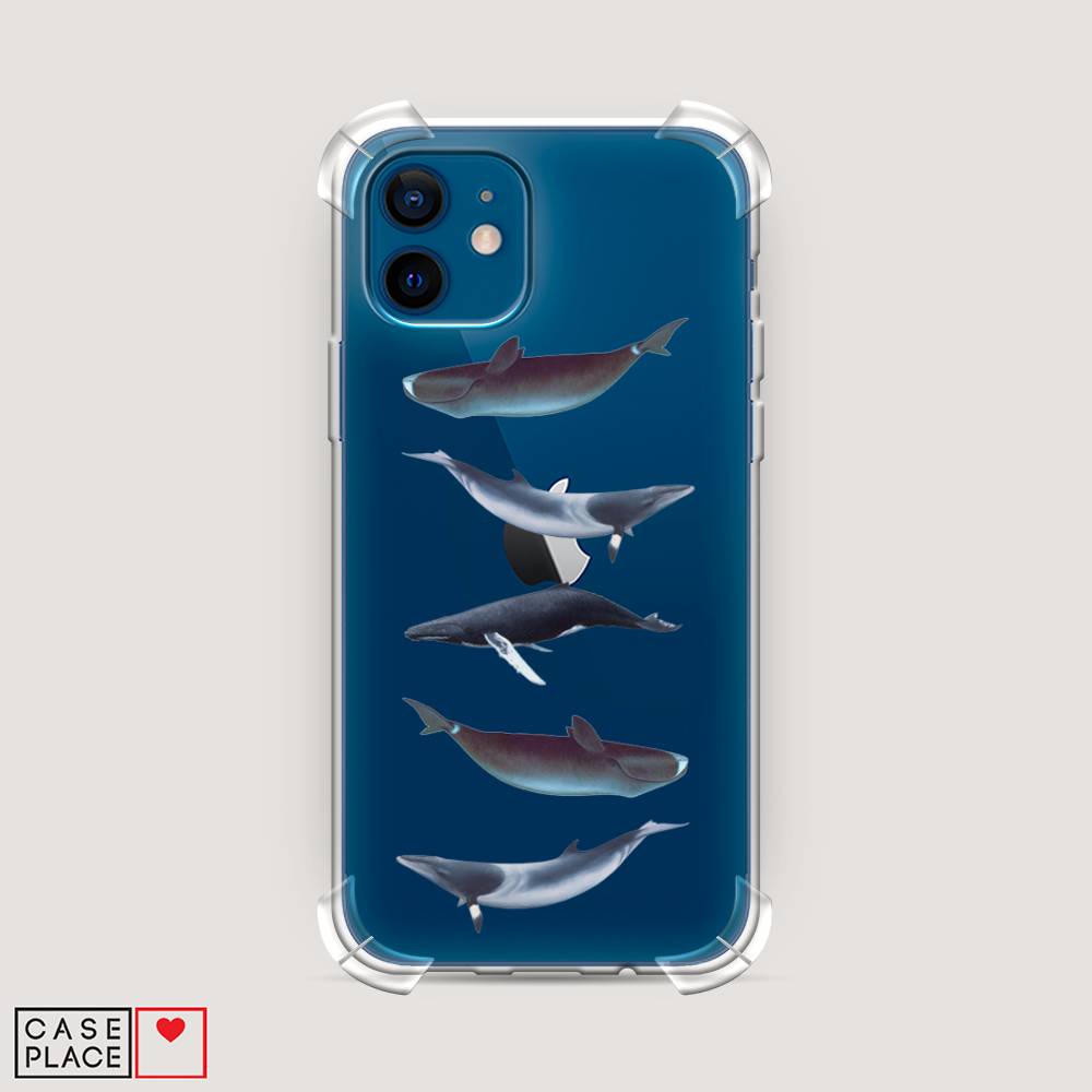 

Чехол Awog на Apple iPhone 12 mini / Айфон 12 mini "Киты арт 2", Разноцветный, 12651-1