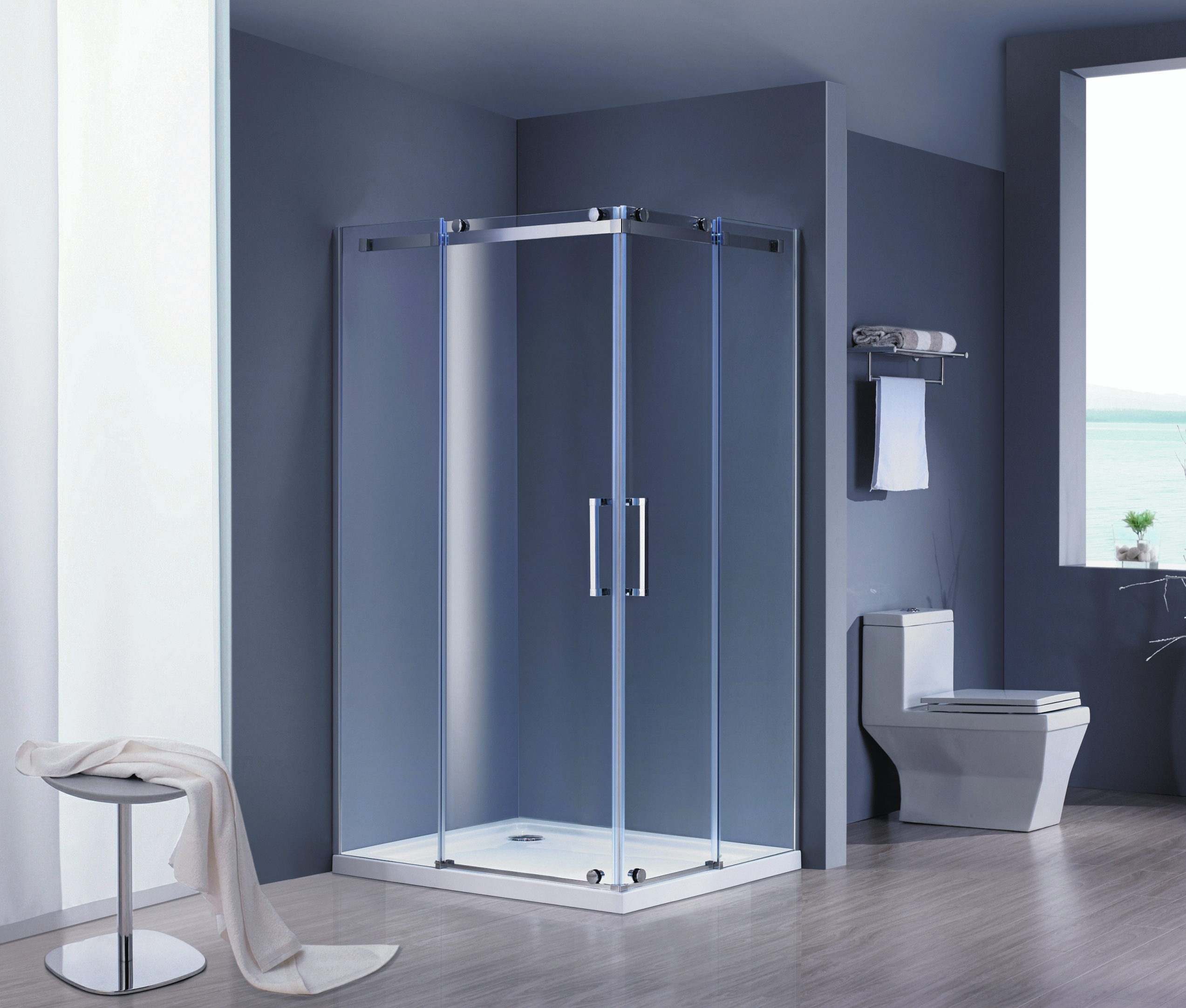 

Душевое ограждение GROSSMAN GR-1120L Cosmo 120*90*190 прямоугольник, двери раздвижные