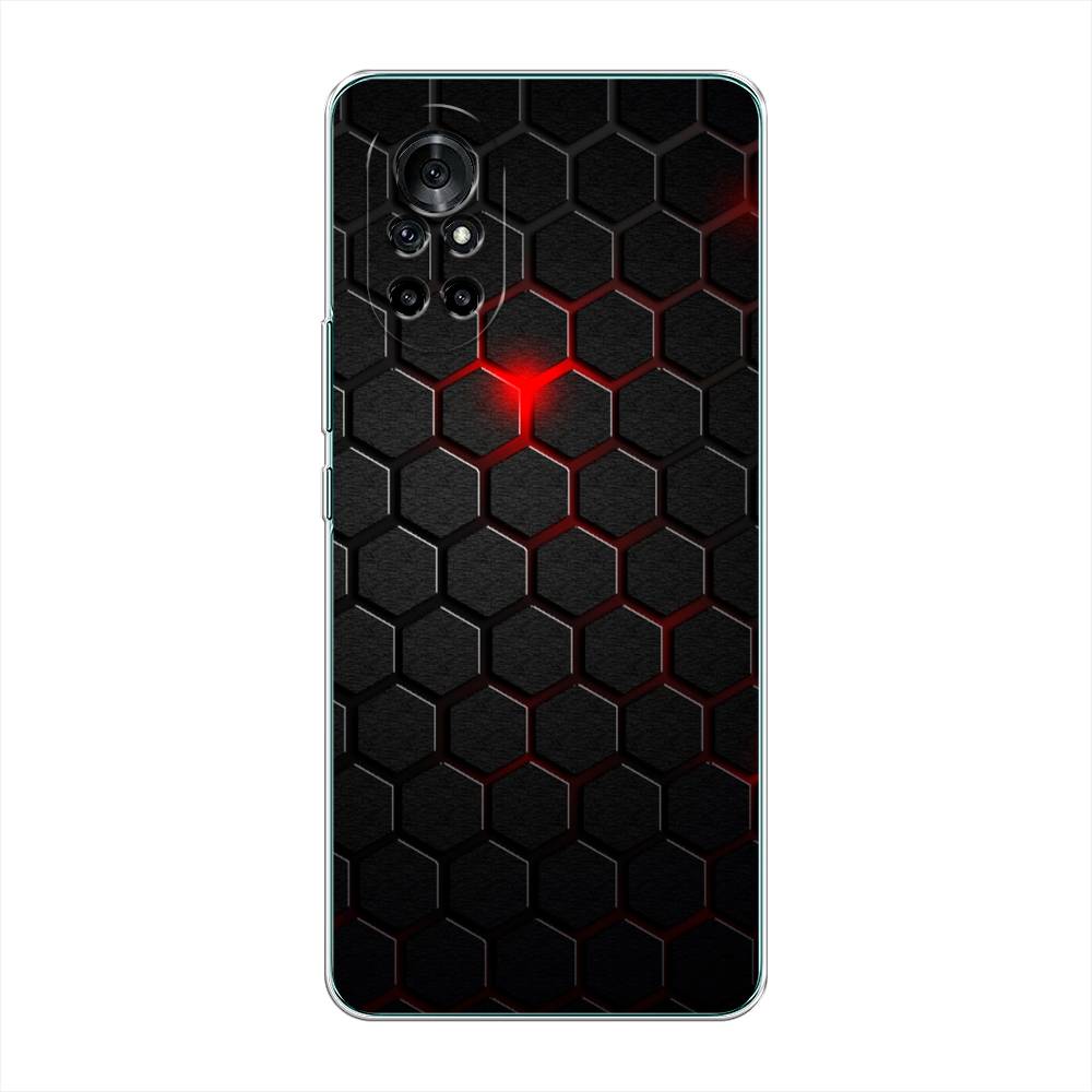 

Чехол Awog на Honor V40 Lite "Фон соты красные", Разноцветный, 6105150-3
