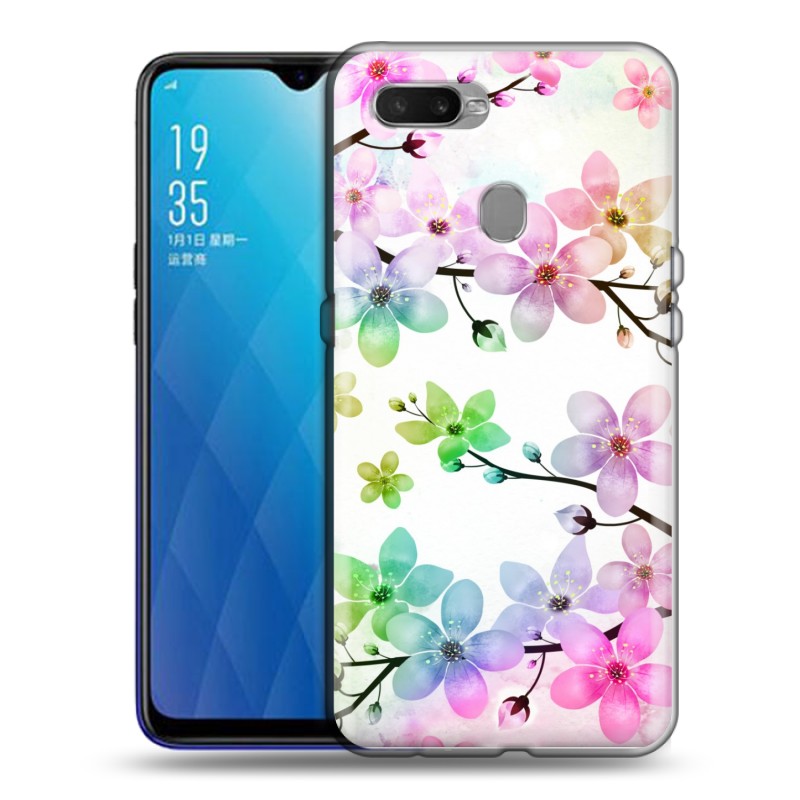 

Дизайнерский силиконовый чехол для OPPO AX7 / OPPO A5s / OPPO A12 Органические цветы