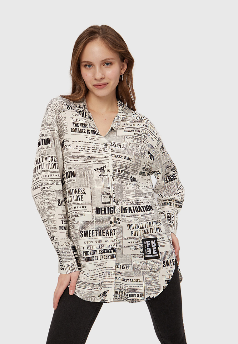 

Рубашка женская Modis M221W00102 белая L, M221W00102