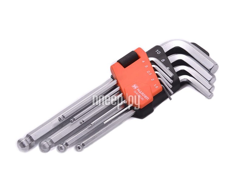 

Набор ключей Harden HEX 18cm CrV 9шт 540606