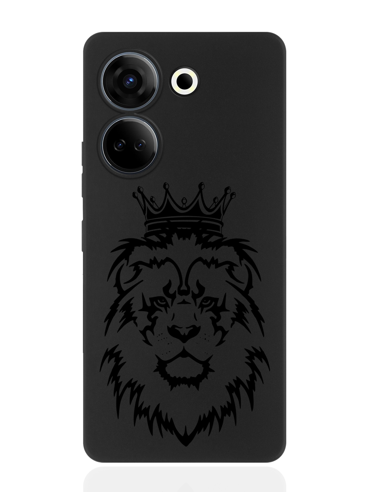 

Чехол для смартфона Tecno Camon 20/ 20 Pro 4G черный силиконовый Лев
