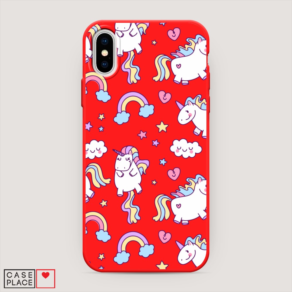 

Матовый силиконовый чехол "Sweet unicorns dreams" на Apple iPhone X (10), Sweet unicorns dreams