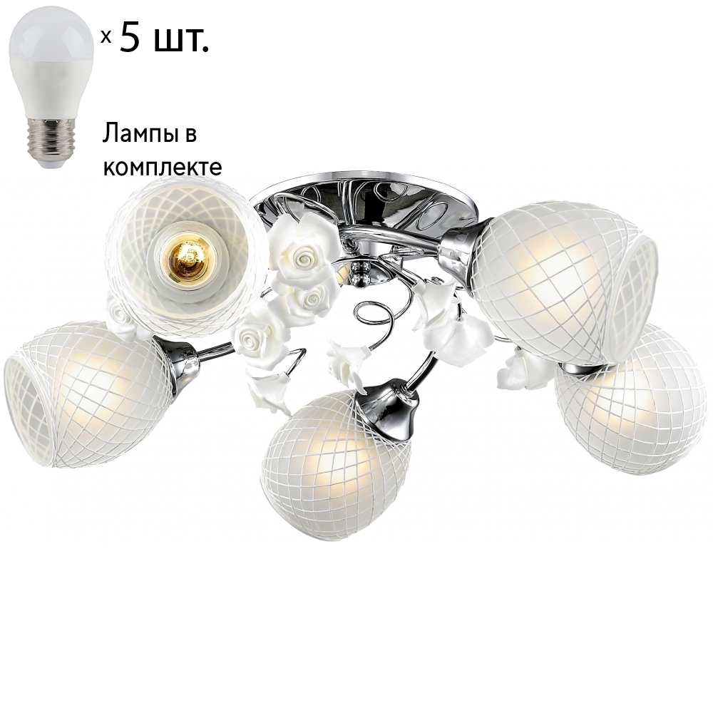 

Потолочная люстра с лампочками Velante 705-107-05+Lamps
