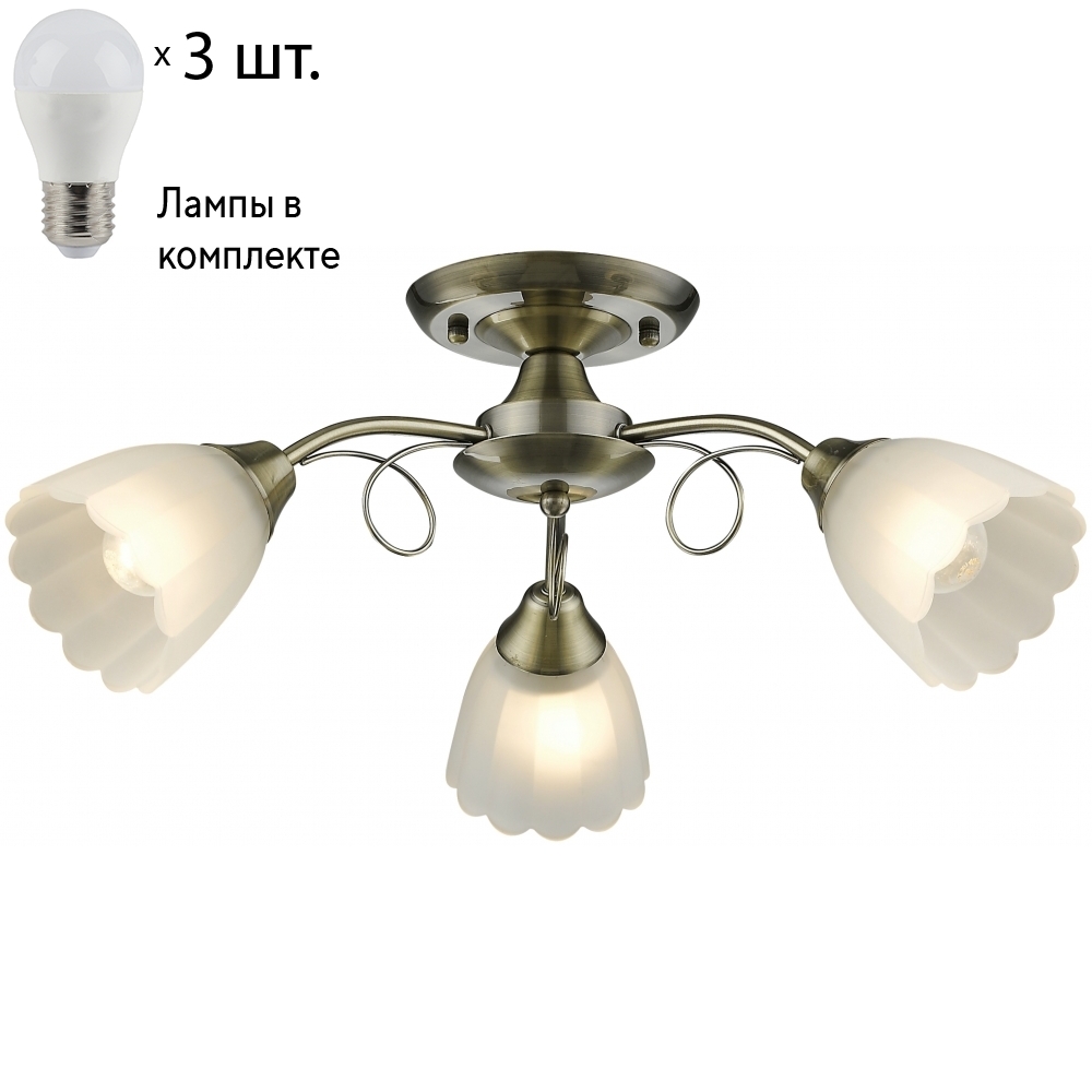 

Потолочная люстра с лампочками Velante 708-507-03+Lamps