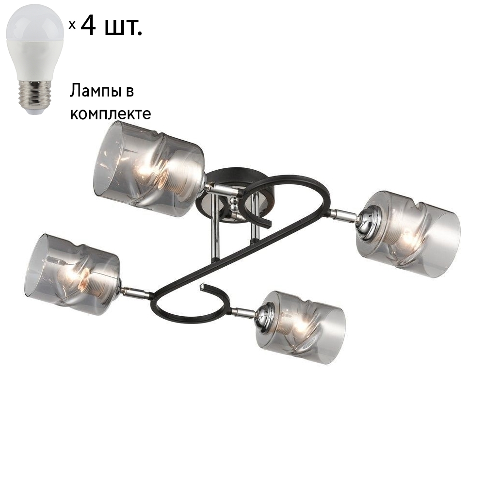 Потолочная люстра с лампочками Velante 235-107-04+Lamps 600016080197