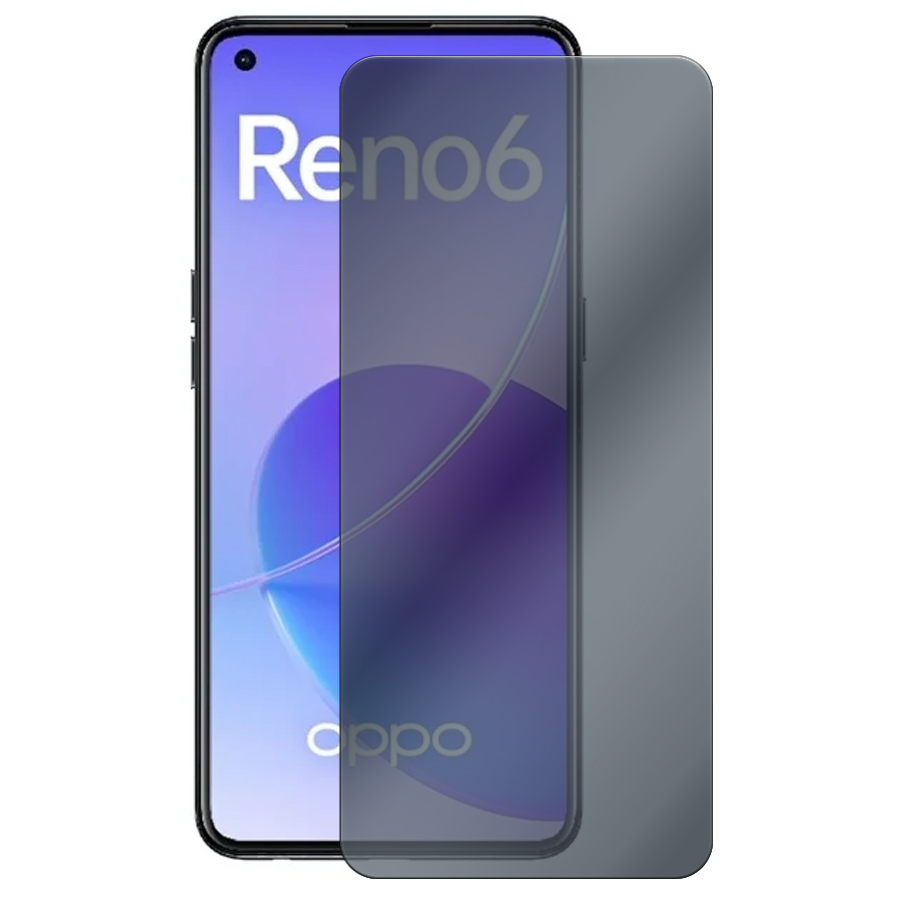 Стекло защитное гибридное Антишпион Krutoff для Oppo Reno 6