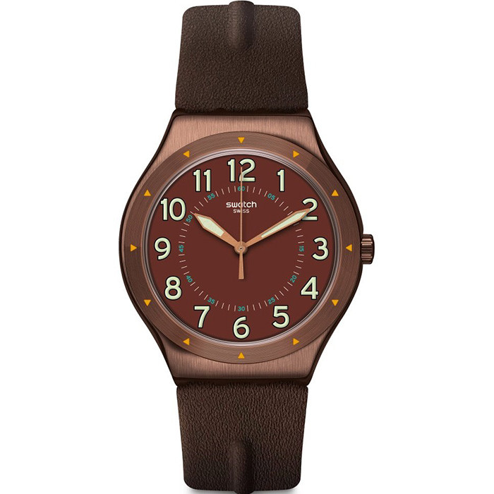 Наручные часы унисекс Swatch YWC100 коричневые