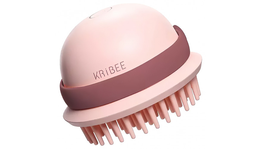 фото Антистатическая массажная расческа xiaomi kribee electric massage comb pink