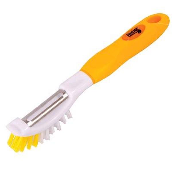 

Щетка кухонная KB-04 с овощечисткой, размер: 22,5х2,8х4,3 см, Щетка