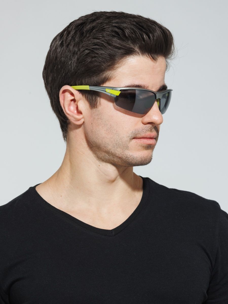 Спортивные солнцезащитные очки мужские Exenza Monza G01 серые/желтые
