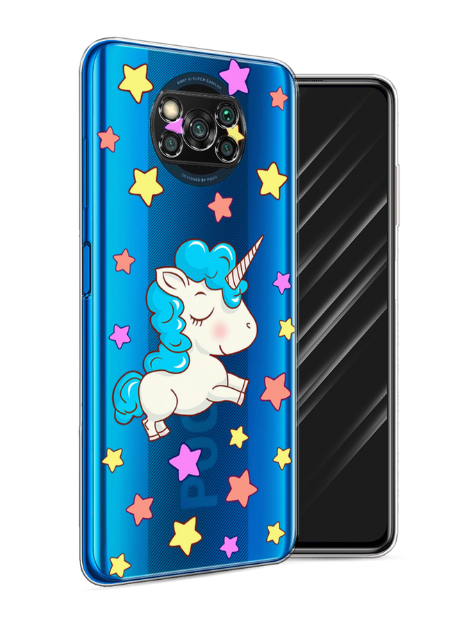 

Чехол Awog на Poco X3/X3 Pro "Звездный единорог", Разноцветный, 39250-2