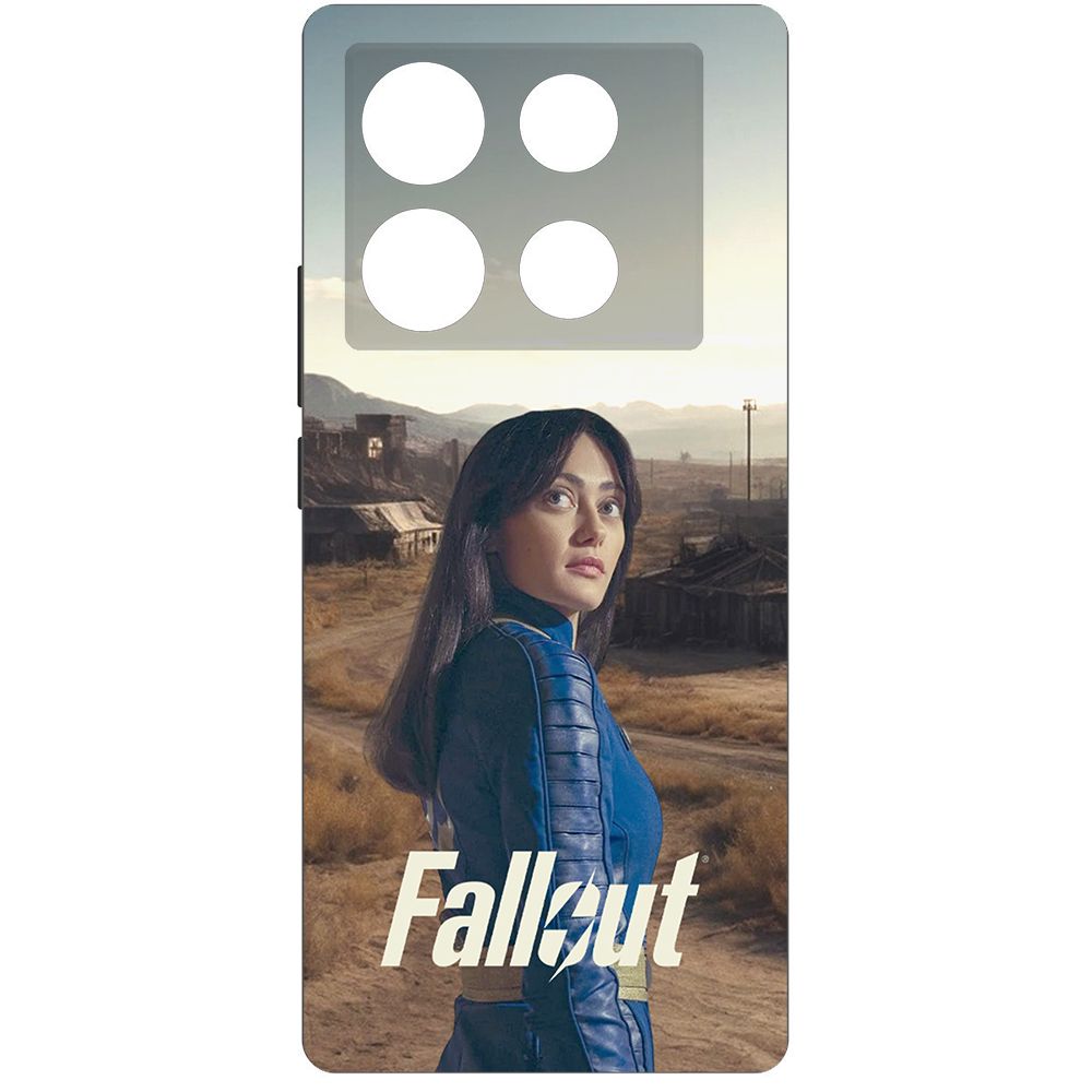

Чехол-накладка Krutoff Soft Case Фоллаут (Fallout)-Люси в пустошах для INFINIX Note 40 Pro, Черный