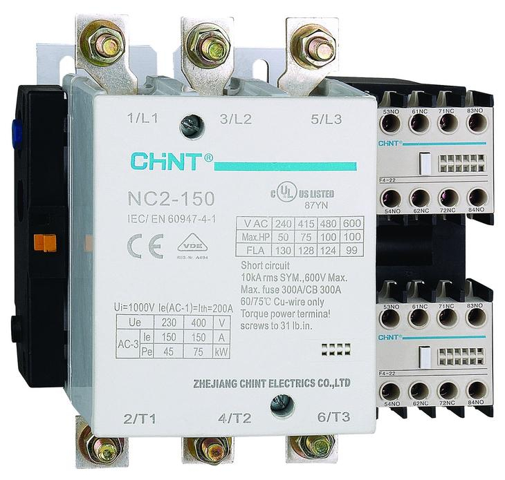 фото Контактор nc2-150 150а 220-240в/ас3 50гц (r) chint 671398