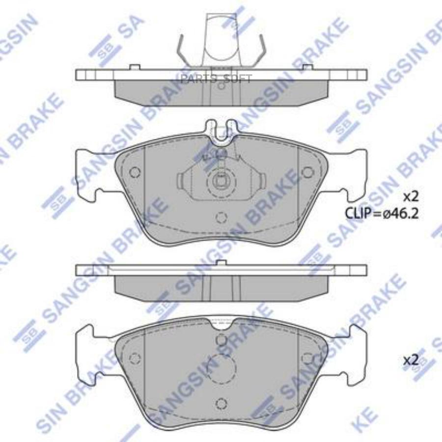 

Колодки Тормозные Mb Clk (C208) 97-02 (D710) Sangsin Brake Sangsin brake арт. SP1755