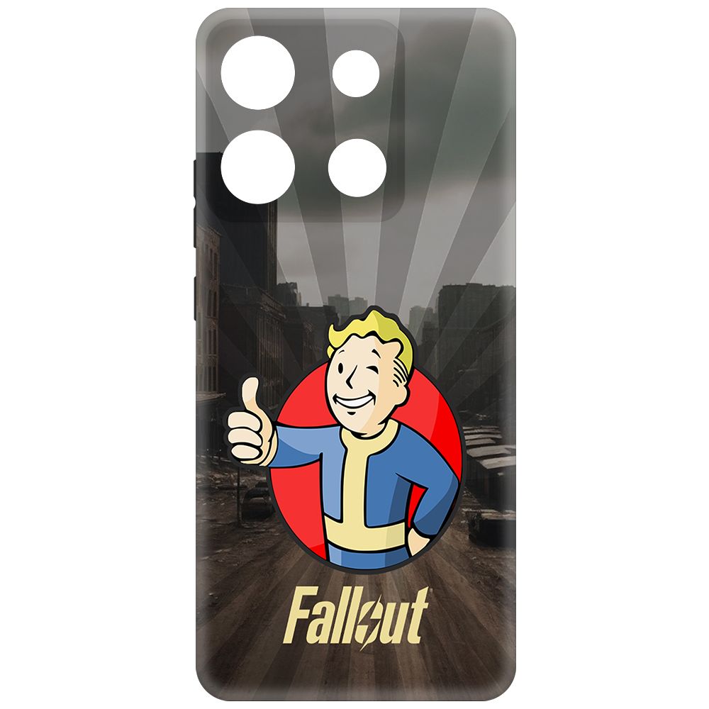 

Чехол-накладка Krutoff Soft Case Фоллаут (Fallout) - Волт-бой для INFINIX Smart 7 Plus, Черный