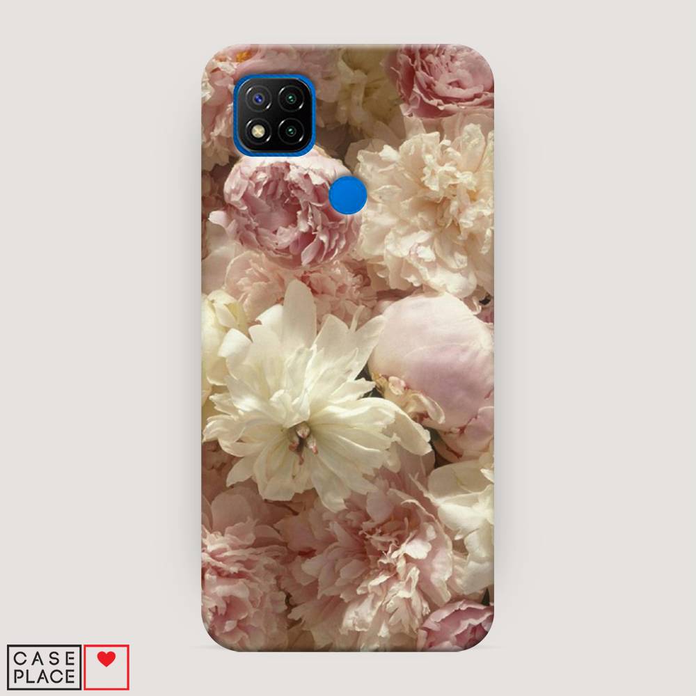 

Пластиковый чехол "Пионы светлые" на Xiaomi Redmi 9C, 39020-6