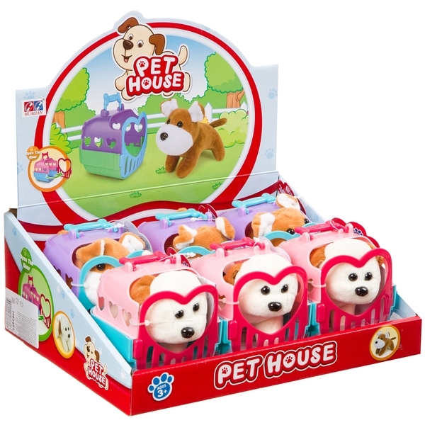 

Игрушка щенок мягий в будке-переноске,D/B 6 шт., арт. 604.