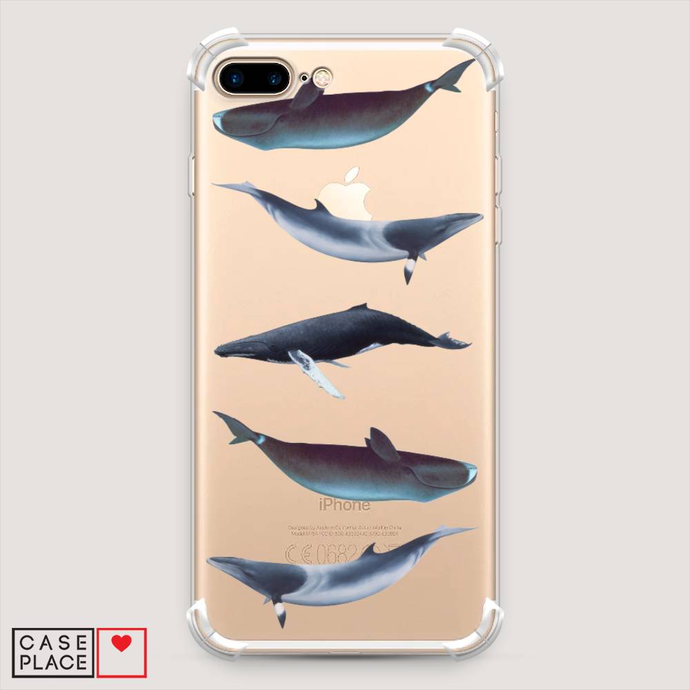 

Чехол Awog на Apple iPhone 8 Plus / Айфон 8 Plus "Киты арт 2", Разноцветный, 10951-1