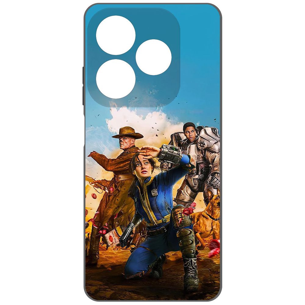 

Чехол-накладка Krutoff Soft Case Фоллаут - Люси, Гуль и Аарон для INFINIX Smart 8 Pro