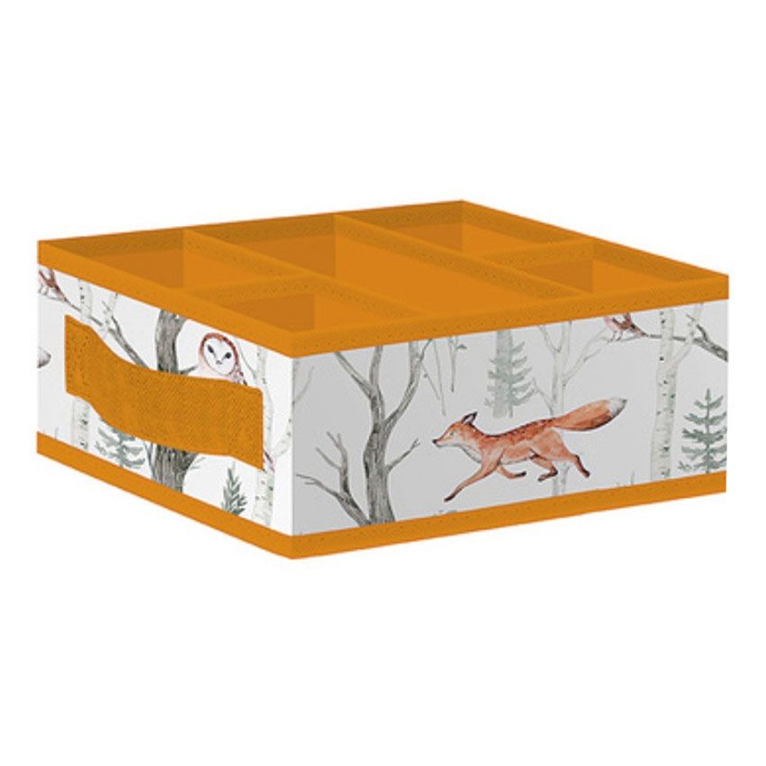 

Органайзер для белья Лакарт Дизайн Forest Frends 14x21x10 см оранжево-белый