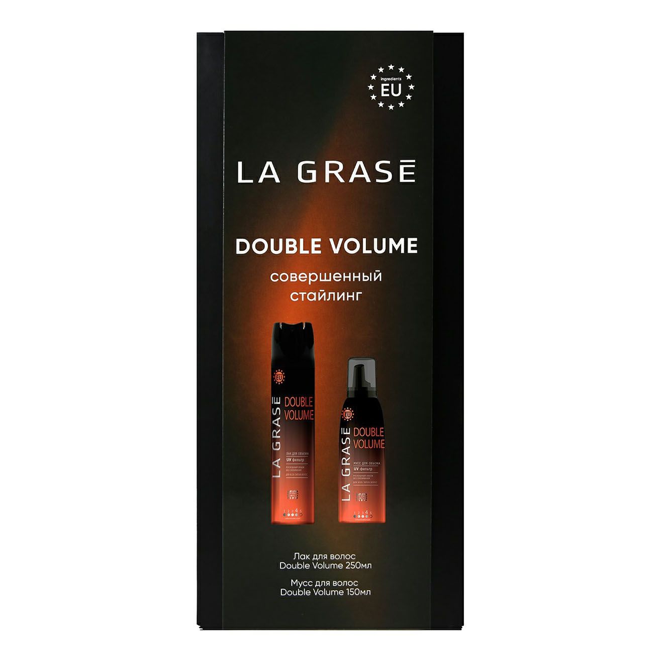 Косметический набор для укладки волос La Grase Double Volume Set 2 предмета