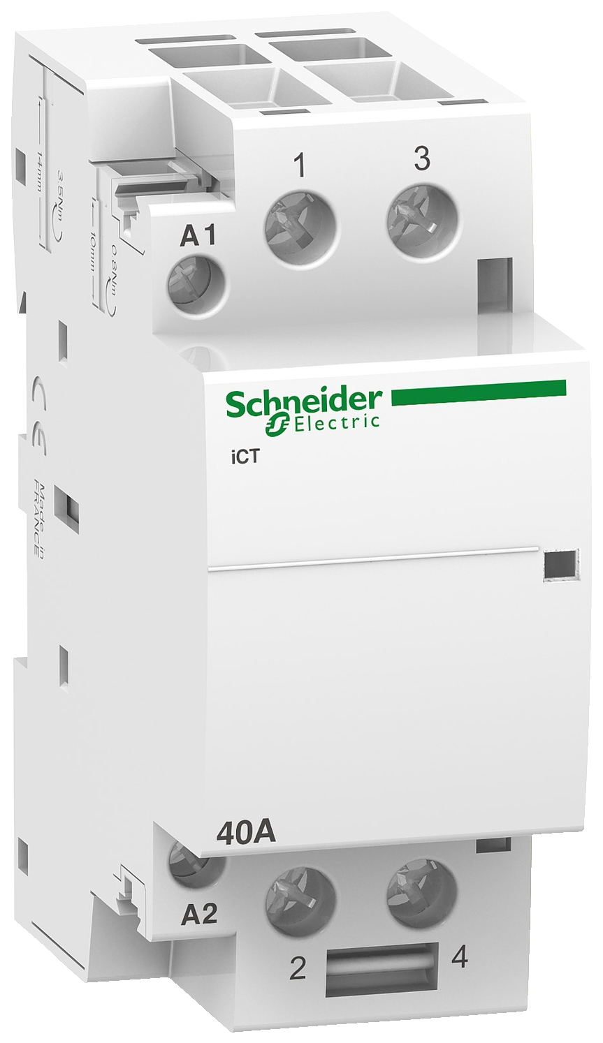 фото Контактор модульный с ручным управлением 2но 220/240в ас se acti 9 ict40a schneider electric