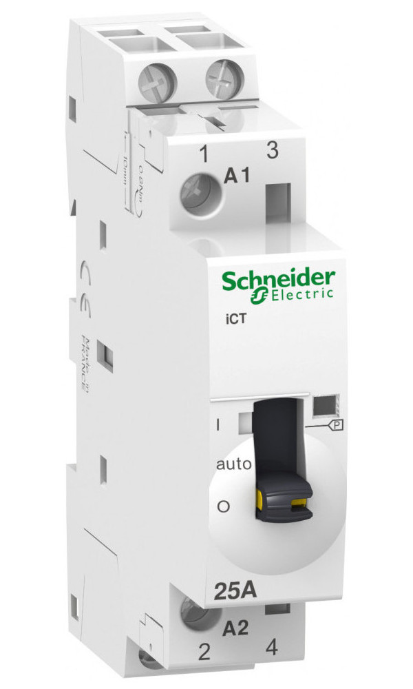 фото Контактор модульный с ручным управлением 2но 220в ас 50гц se acti 9 ict25a schneider electric