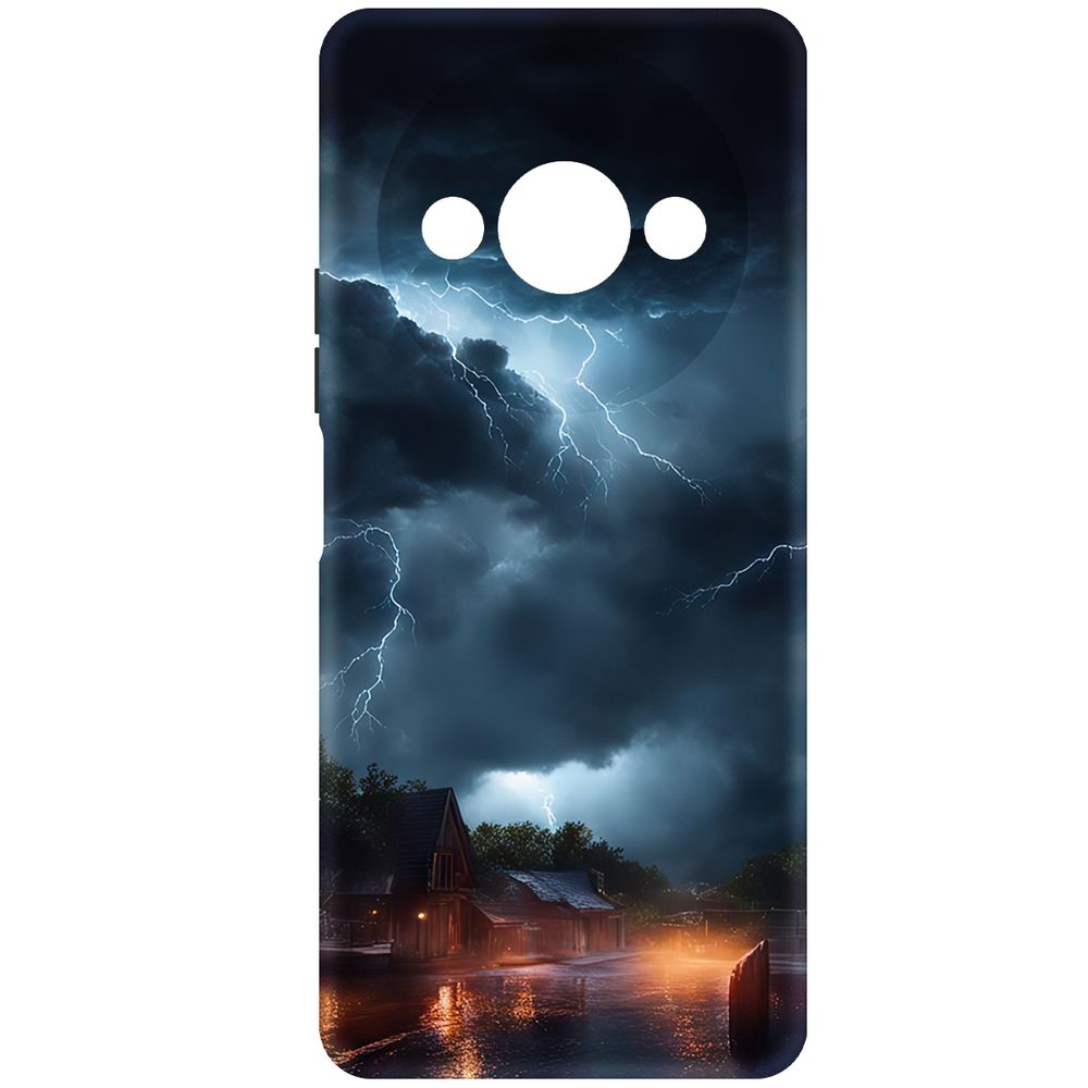 

Чехол-накладка Krutoff Soft Case Ночная гроза для Xiaomi Poco C61 черный