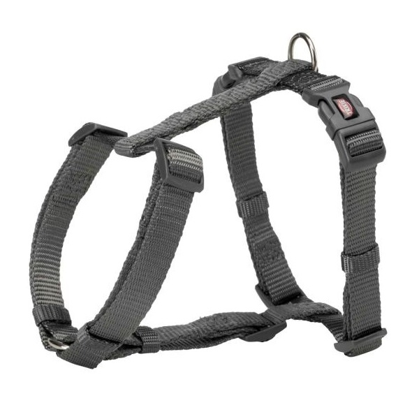 

Шлейка для собак Trixie Premium H-harness, графитовый, нейлон, размер L, 25 мм х 60-87 см, Серый, H-harness