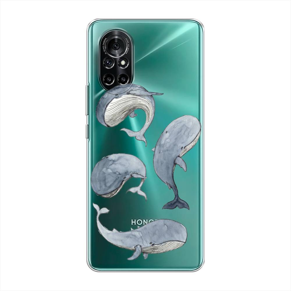 

Чехол Awog на Honor V40 Lite "Киты", Разноцветный, 6105150-1