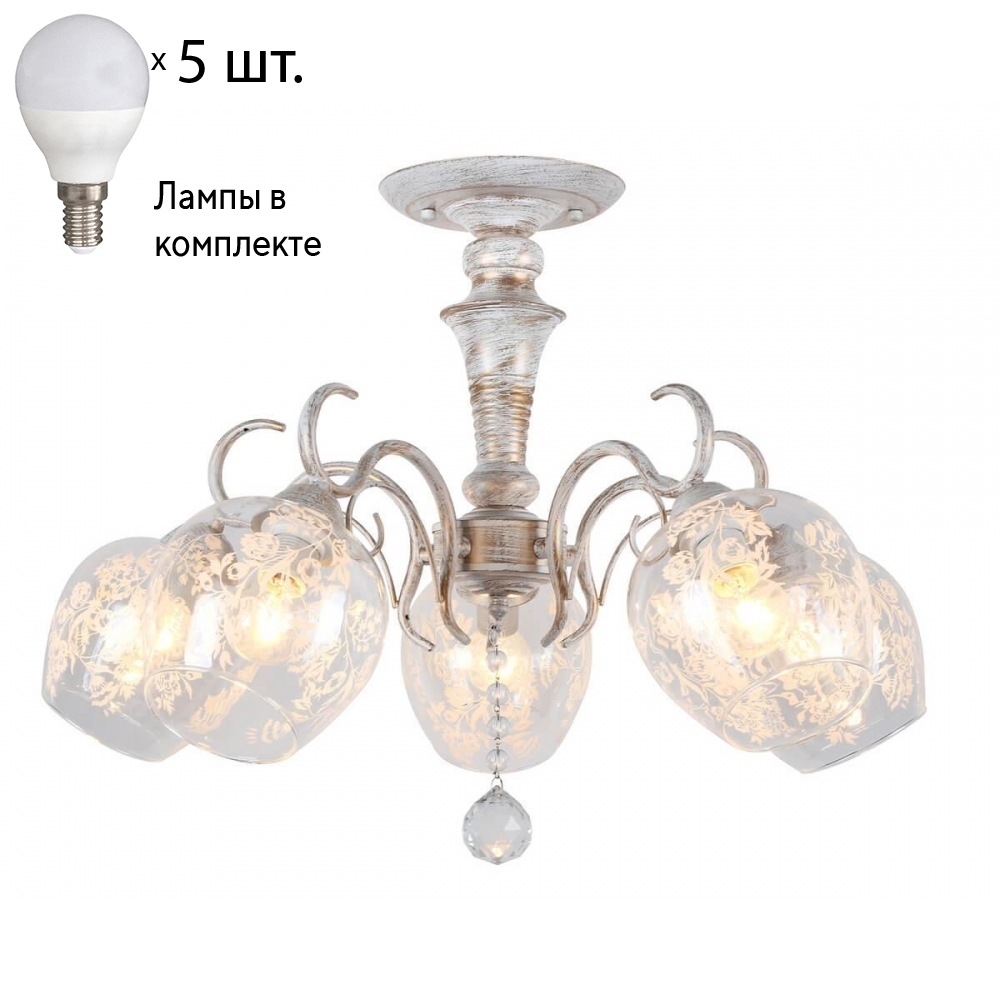 

Люстра потолочная с лампочками Omnilux OML-53907-05+Lamps