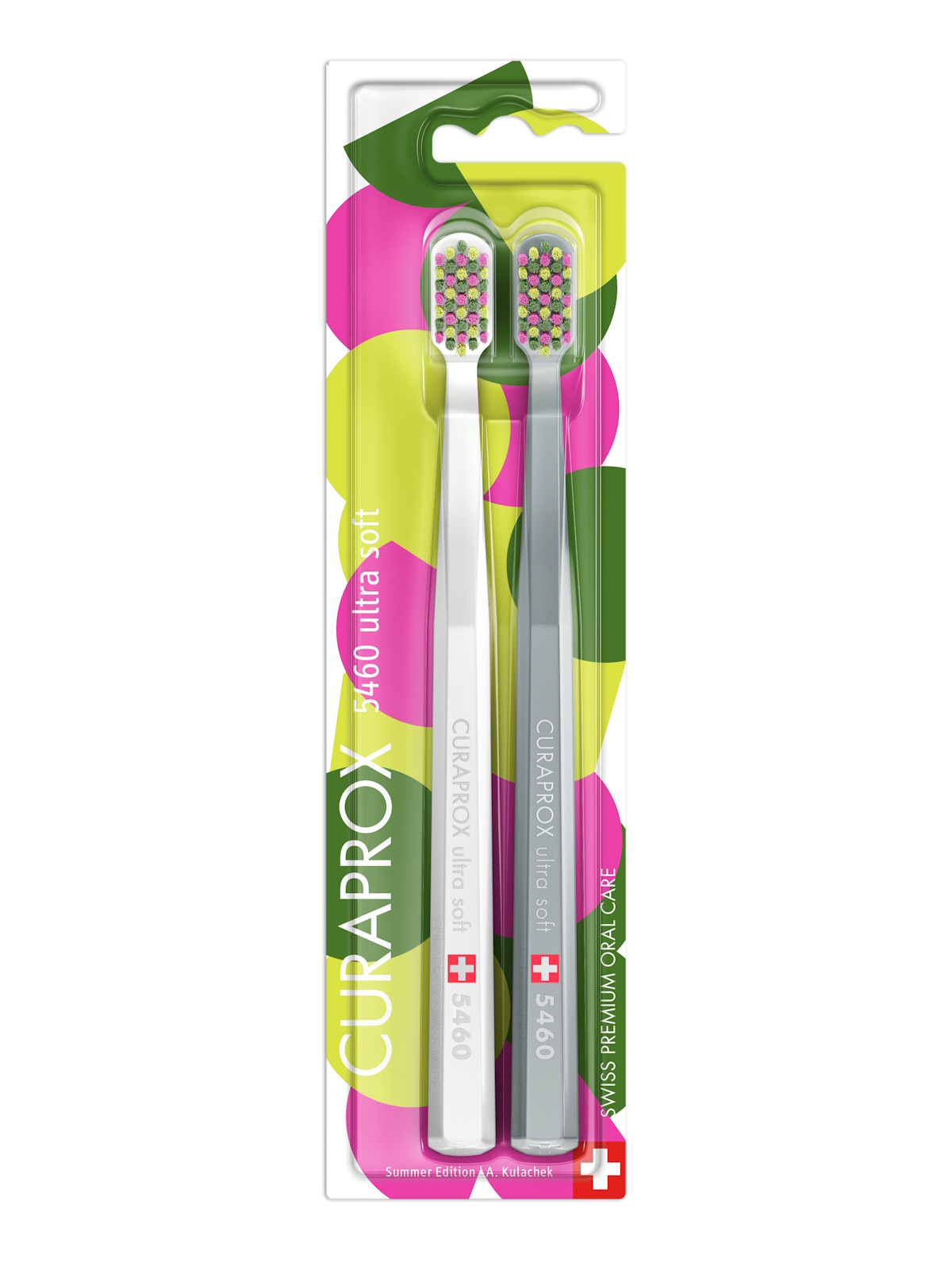 Набор зубных щёток Curaprox Ultrasoft Duo Summer 2023 0,1 мм, 2 шт. rucipello подарочный набор 6 предметов set 600 p toothpaste 6 зубных паст 600